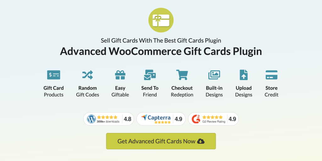 #1-rated gift card plugin in WooCommerce